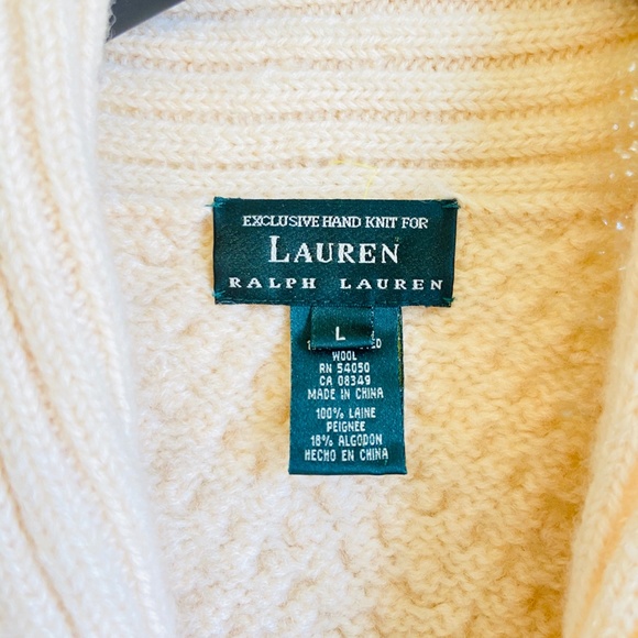RARE Ralph Lauren Hand Knit Toggle Sweater Coat - Picture 6 of 8